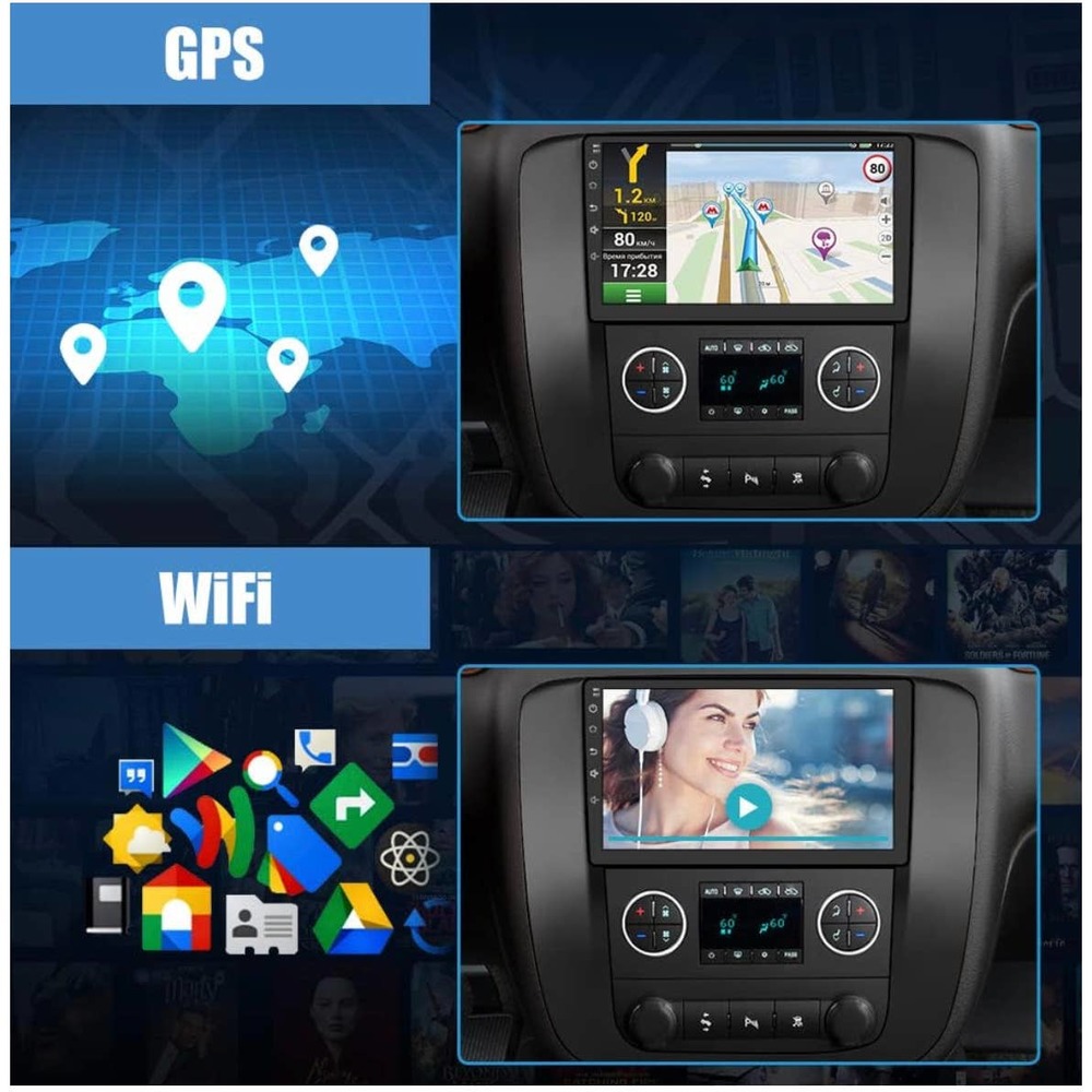 AWESAFE Car Stereo Radio Android 12 for GMC Yukon Chevrolet Chevy Tahoe Suburban